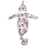 Floral Newborn Knotted Baby Gown | Milk & Baby