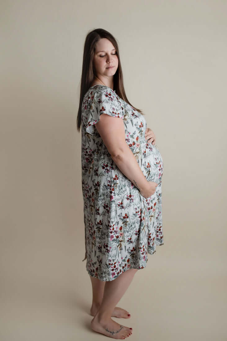Floral Labor & Delivery Gown | Milk & Baby