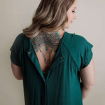 Forest Green Ribbed Labor & Delivery Gown | Milk & Baby