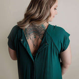 Forest Green Ribbed Labor & Delivery Gown | Milk & Baby