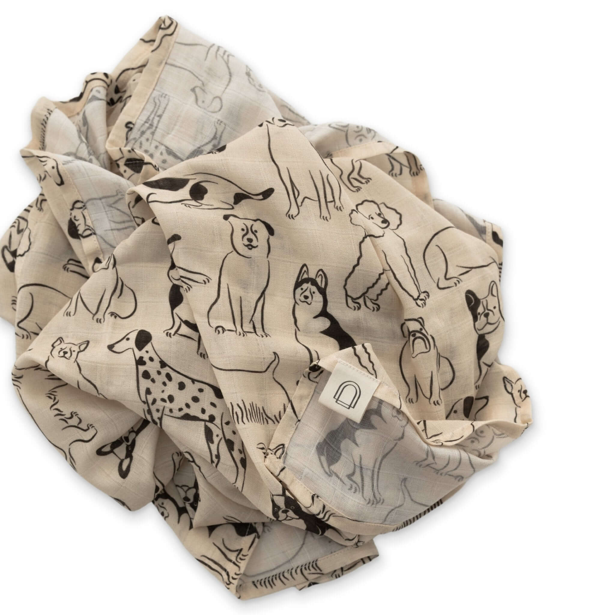 Good Dog Muslin Swaddle Blanket | Milk & Baby