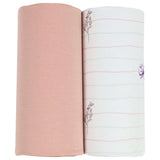Flower and Pink 2 PK Swaddle Blanket | Milk & Baby