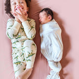 Flower and Pink 2 PK Swaddle Blanket | Milk & Baby