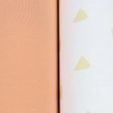 Tan Triangle and Terra Cotta 2 PK Swaddle Blanket | Milk & Baby