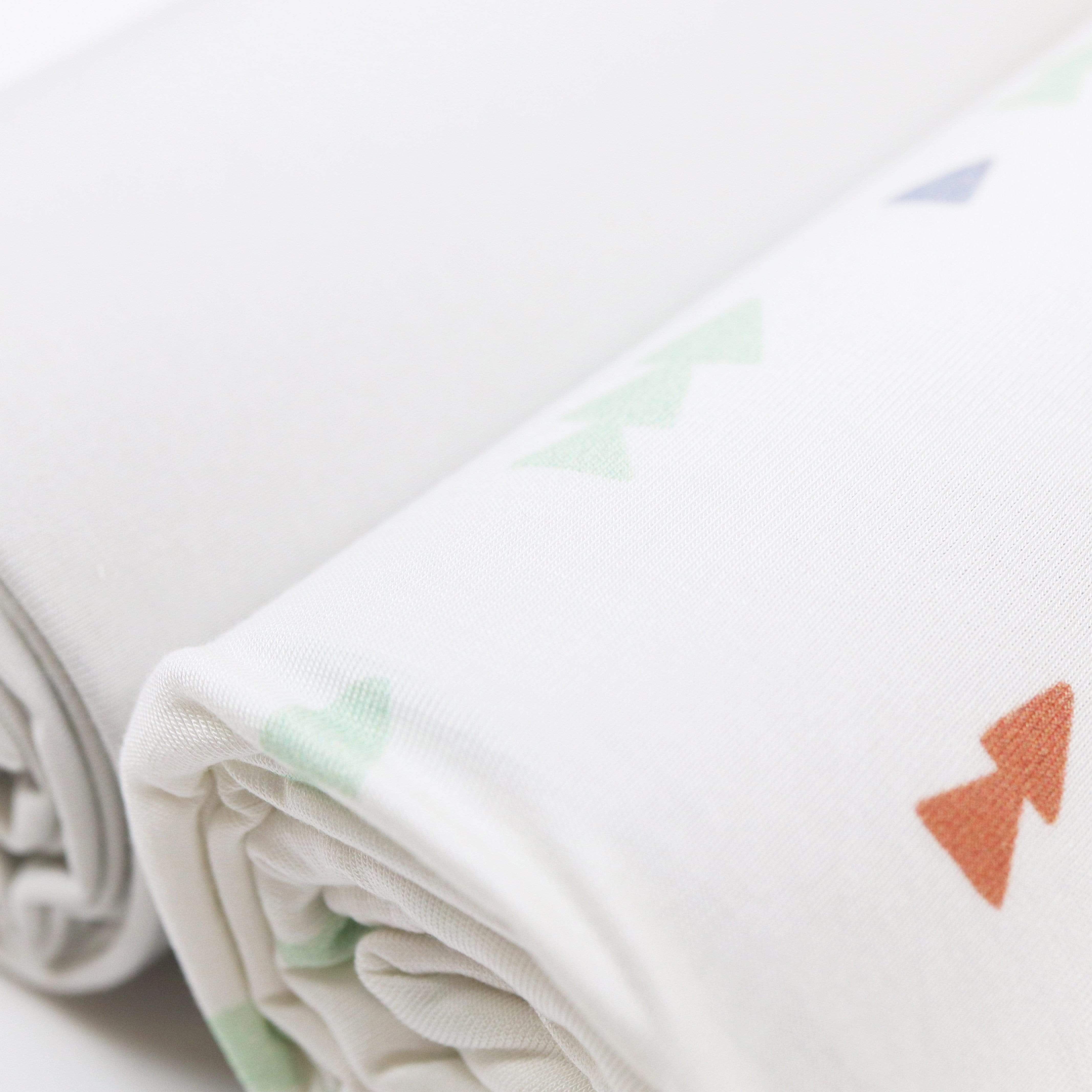 Triangles and Gray 2 PK Swaddle Blanket | Milk & Baby