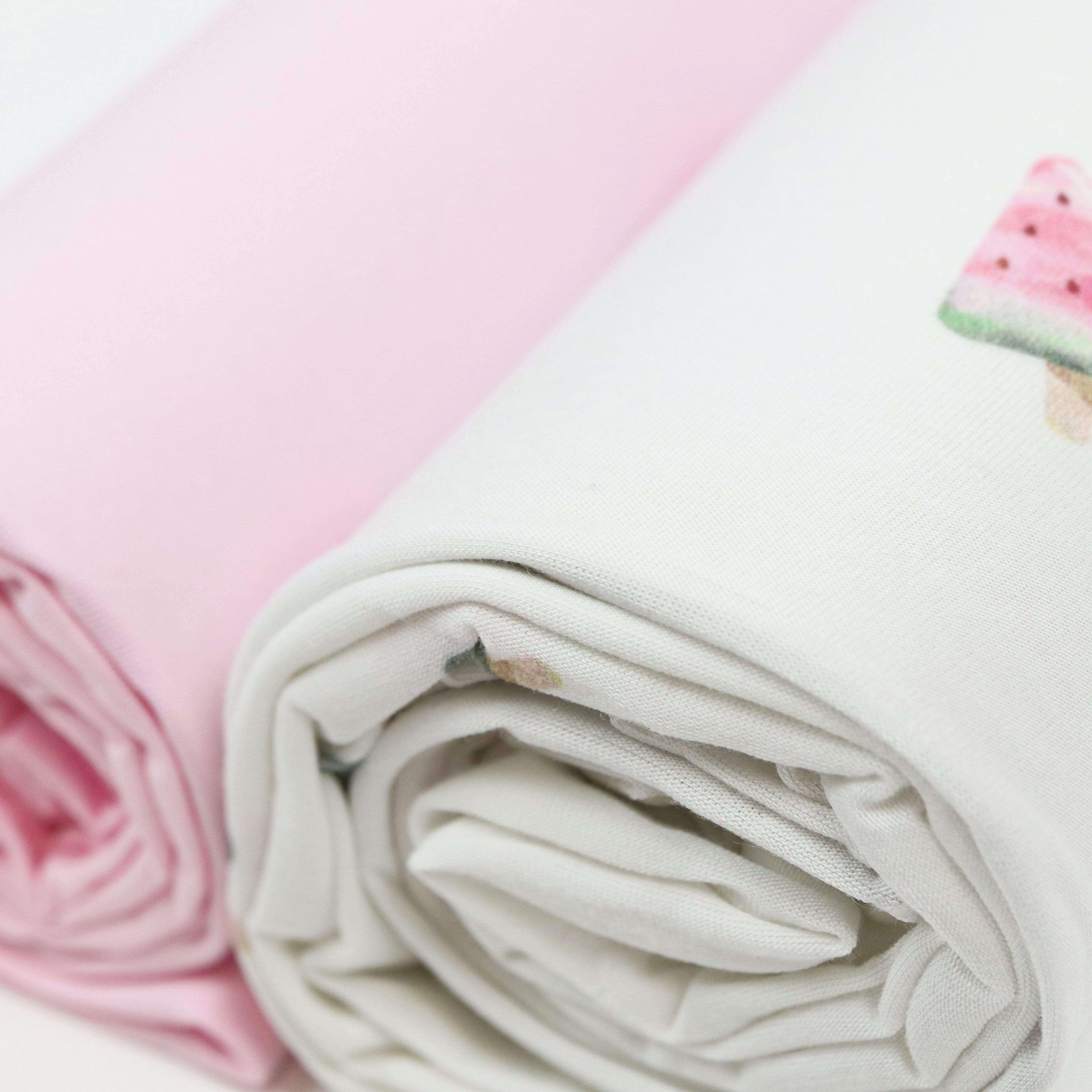 Watermelon Popsicle and Pink 2 PK Swaddle Blanket | Milk & Baby