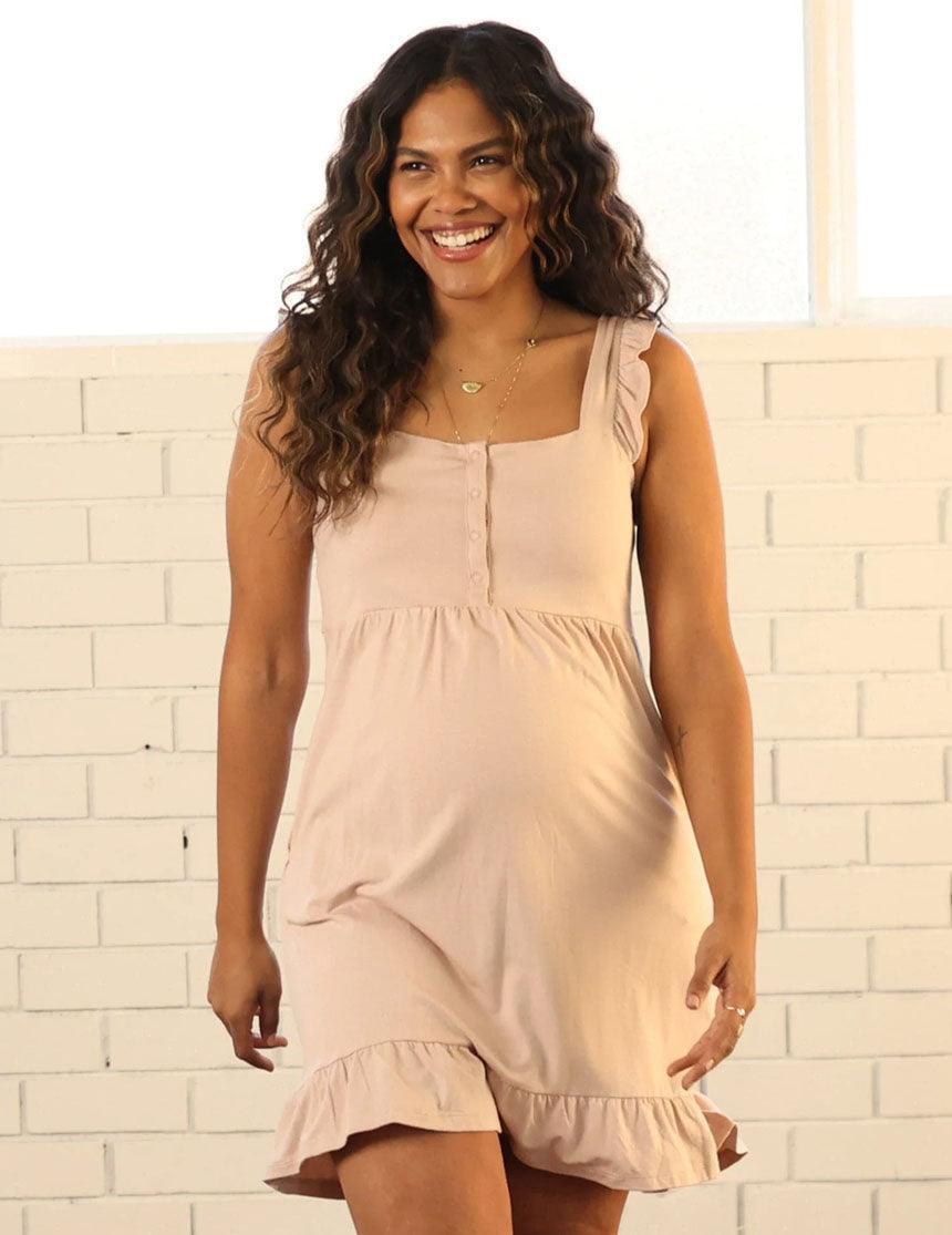 Baby Be Mine Maternity/Nursing Sleeveless Nightgown & Delivery