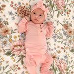 Aspen Outfit, Hat and Headband Set | Pink | Milk & Baby