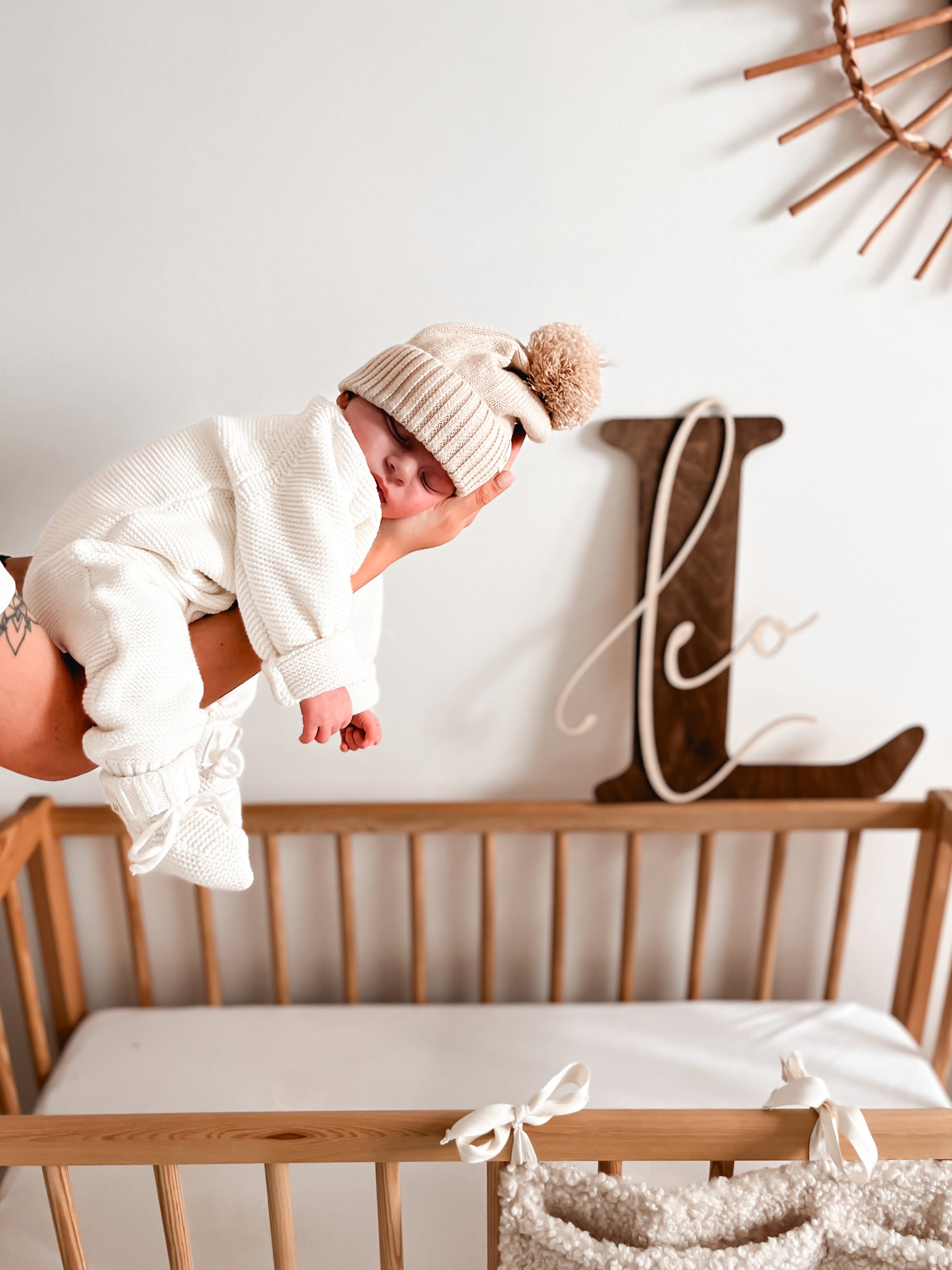 Luna + Luca Classic Purl Knit Jumpsuit - White | Milk & Baby