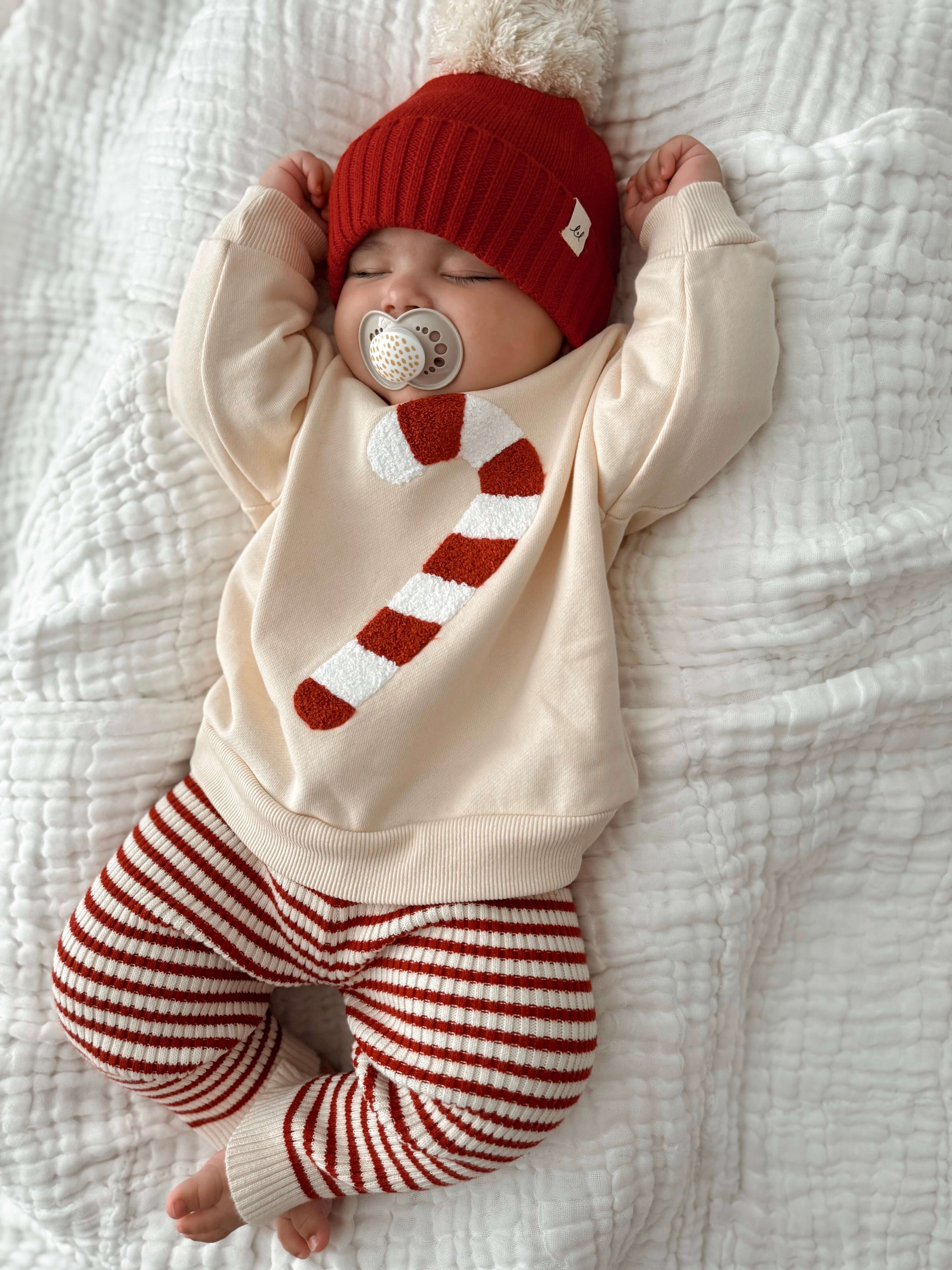Candy Cane Striped Leggings | Milk & Baby