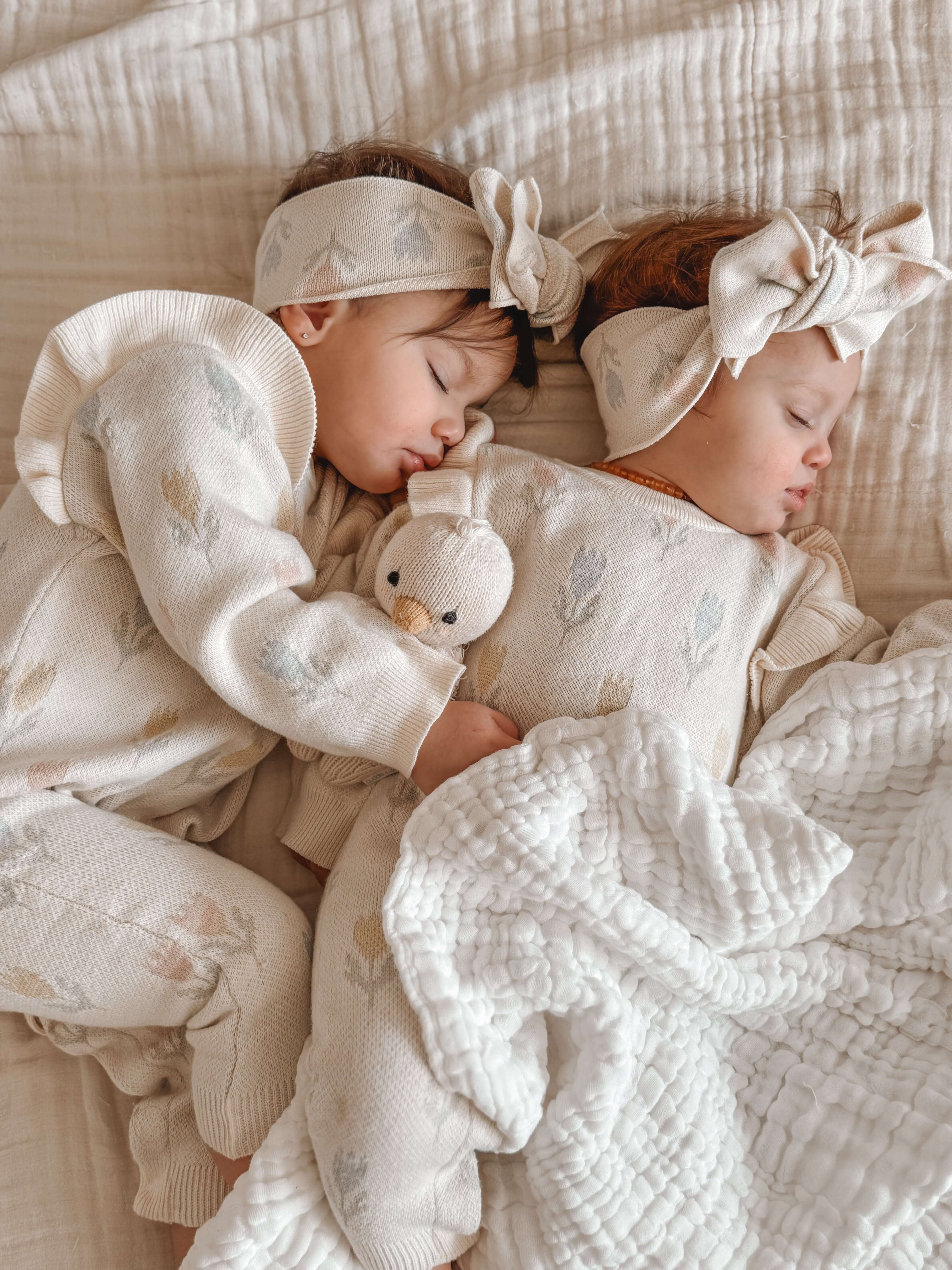 Luna + Luca Tulip Jacquard Jumpsuit | Milk & Baby