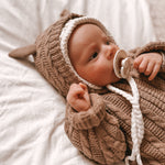 Luna + Luca Baby Bear Jumpsuit | Acorn | Milk & Baby