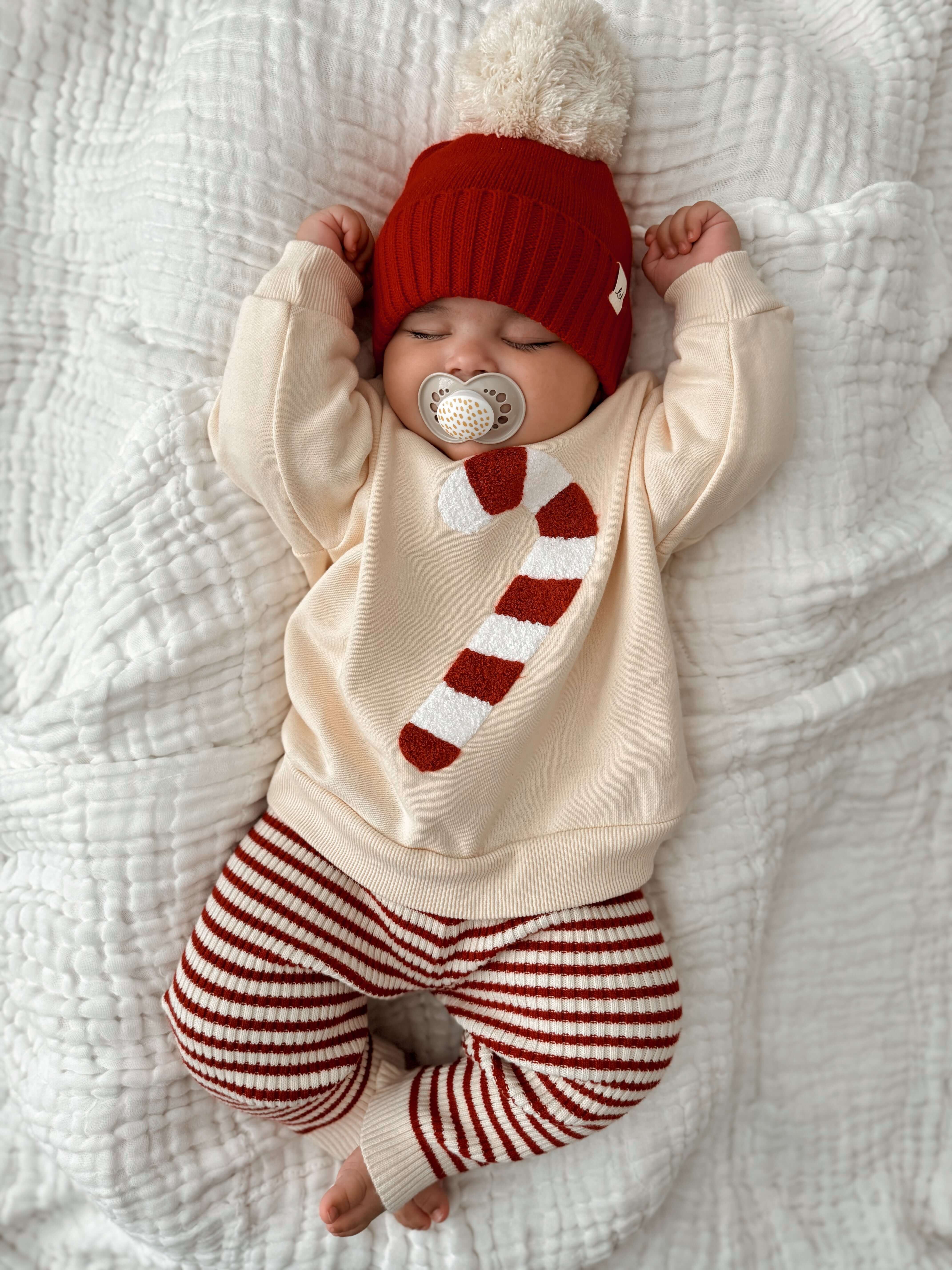 Candy Cane Chenille Pullover | Mom & Baby | Milk & Baby