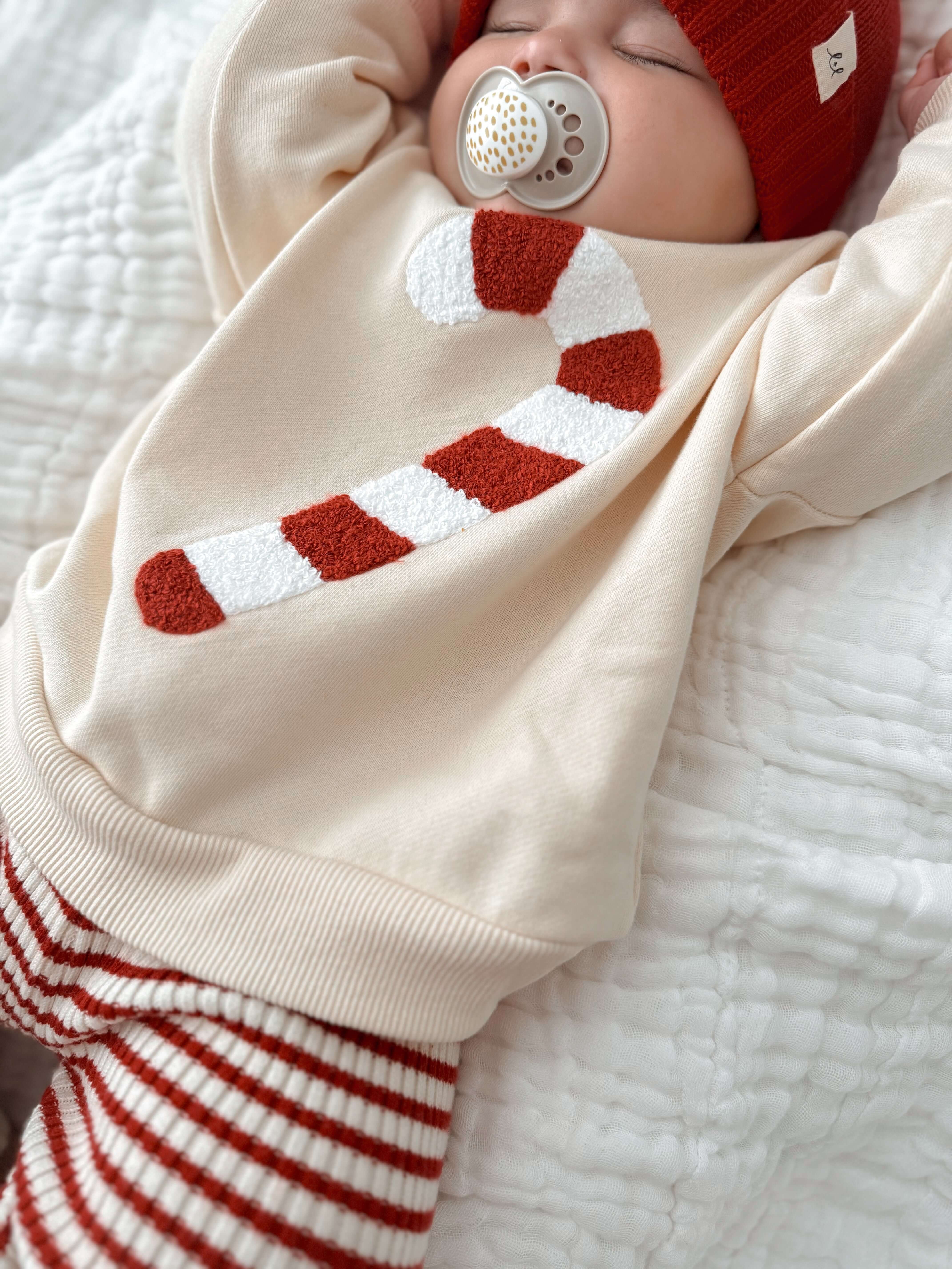 Candy Cane Chenille Pullover | Mom & Baby | Milk & Baby