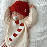 Candy Cane Chenille Pullover | Mom & Baby