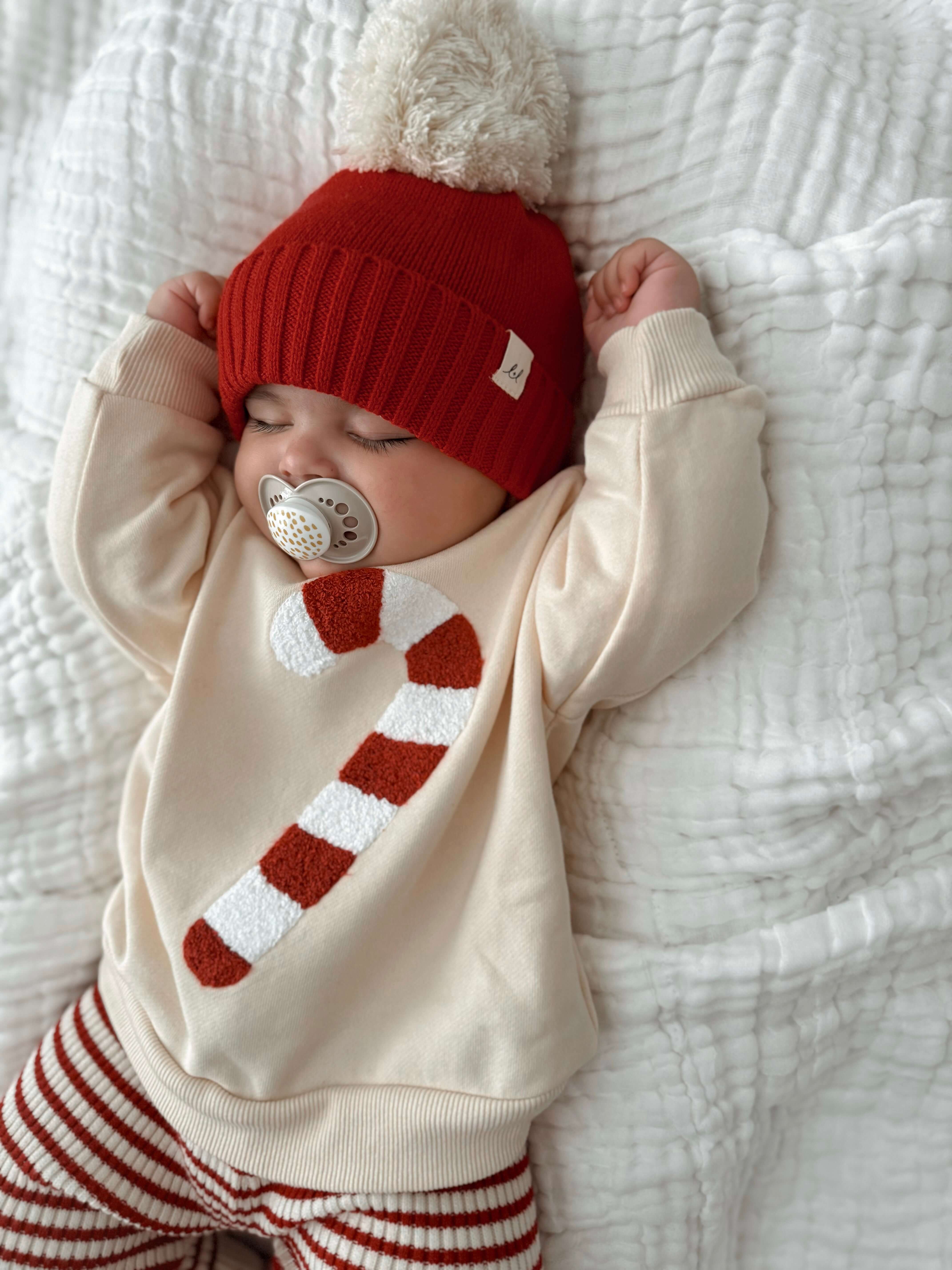 Candy Cane Chenille Pullover | Mom & Baby | Milk & Baby