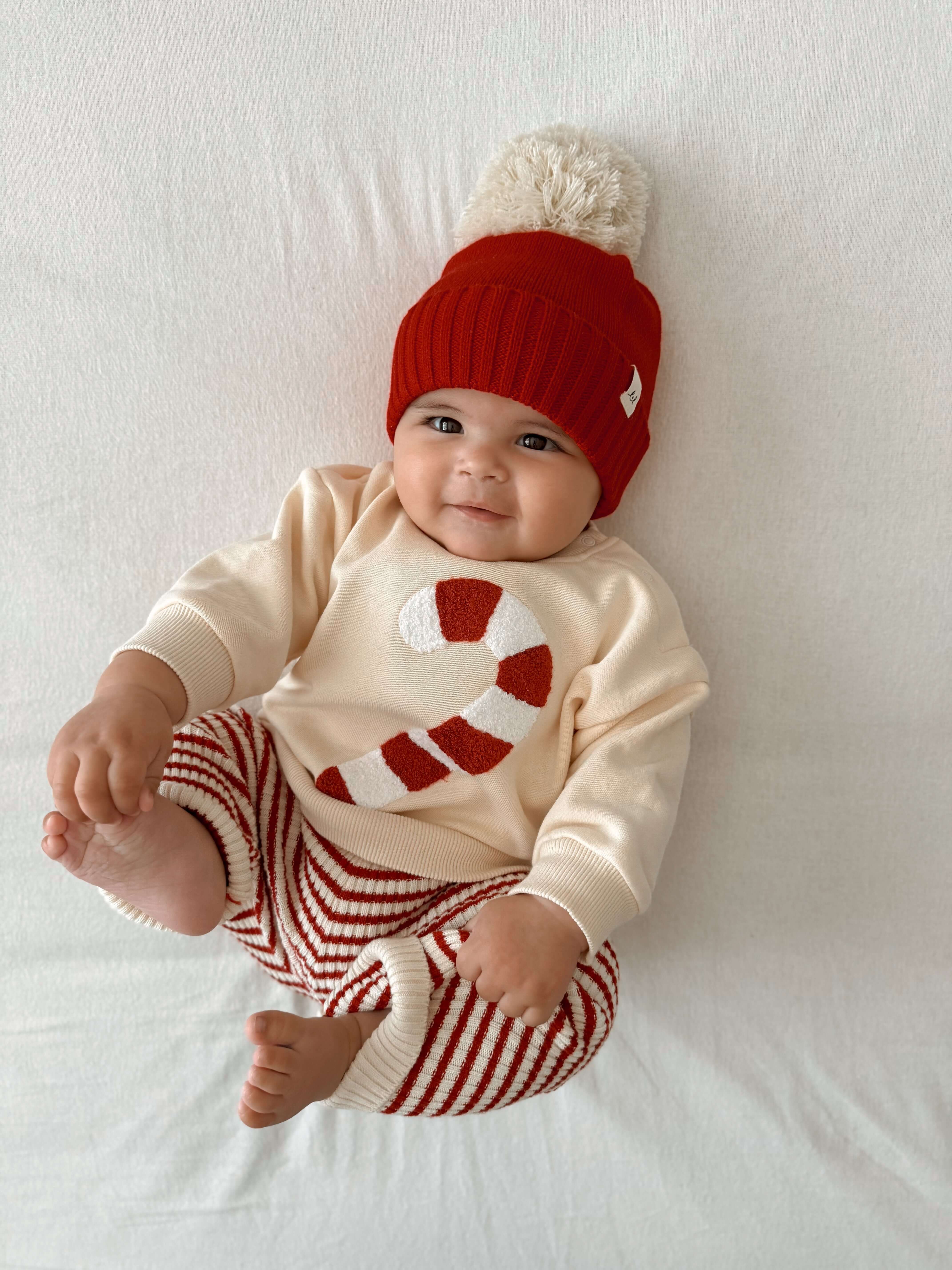 Candy Cane Chenille Pullover | Mom & Baby | Milk & Baby