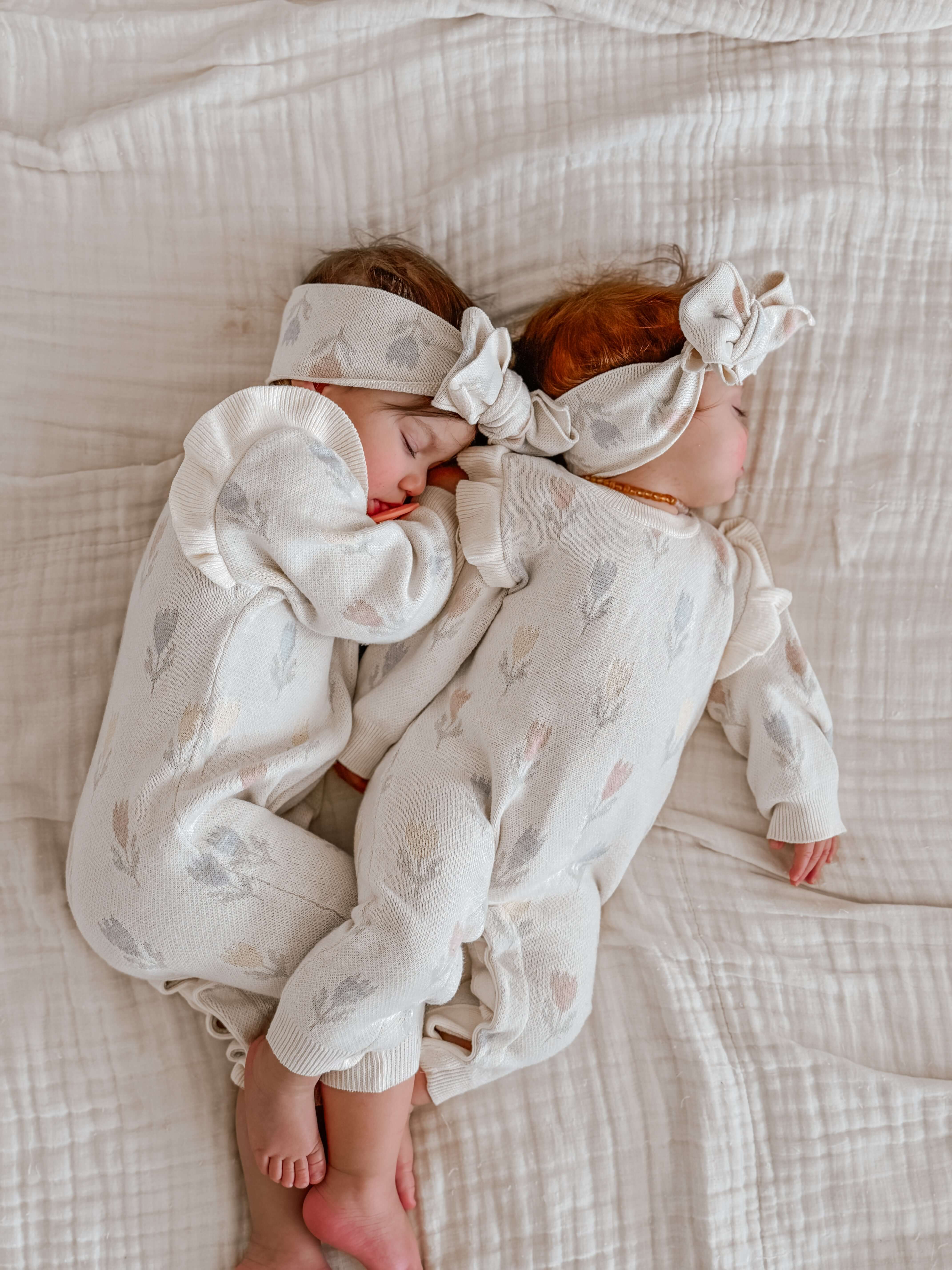 Luna + Luca Tulip Jacquard Jumpsuit | Milk & Baby