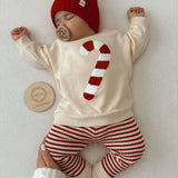 Candy Cane Striped Leggings | Milk & Baby