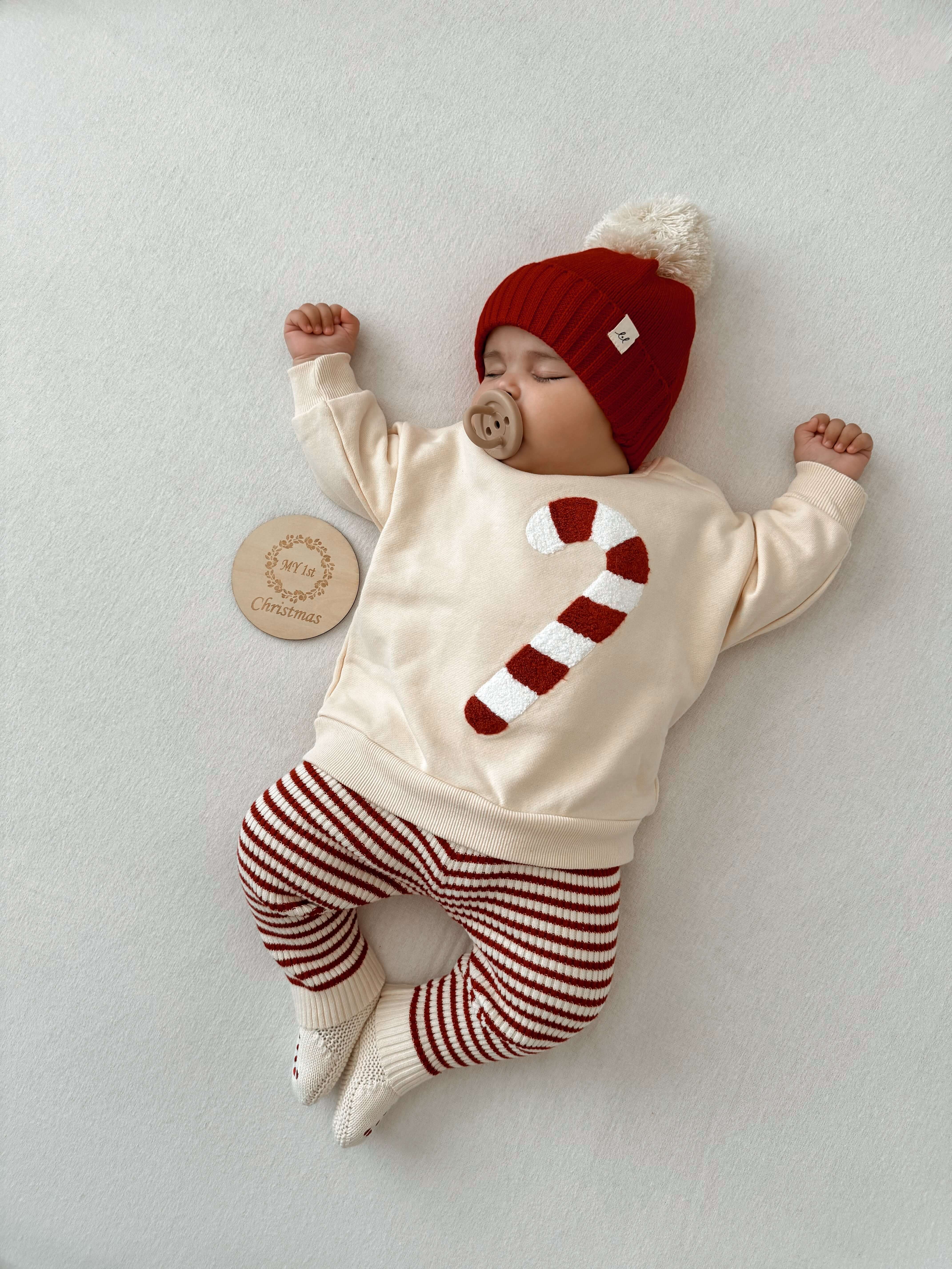 Candy Cane Chenille Pullover | Mom & Baby | Milk & Baby
