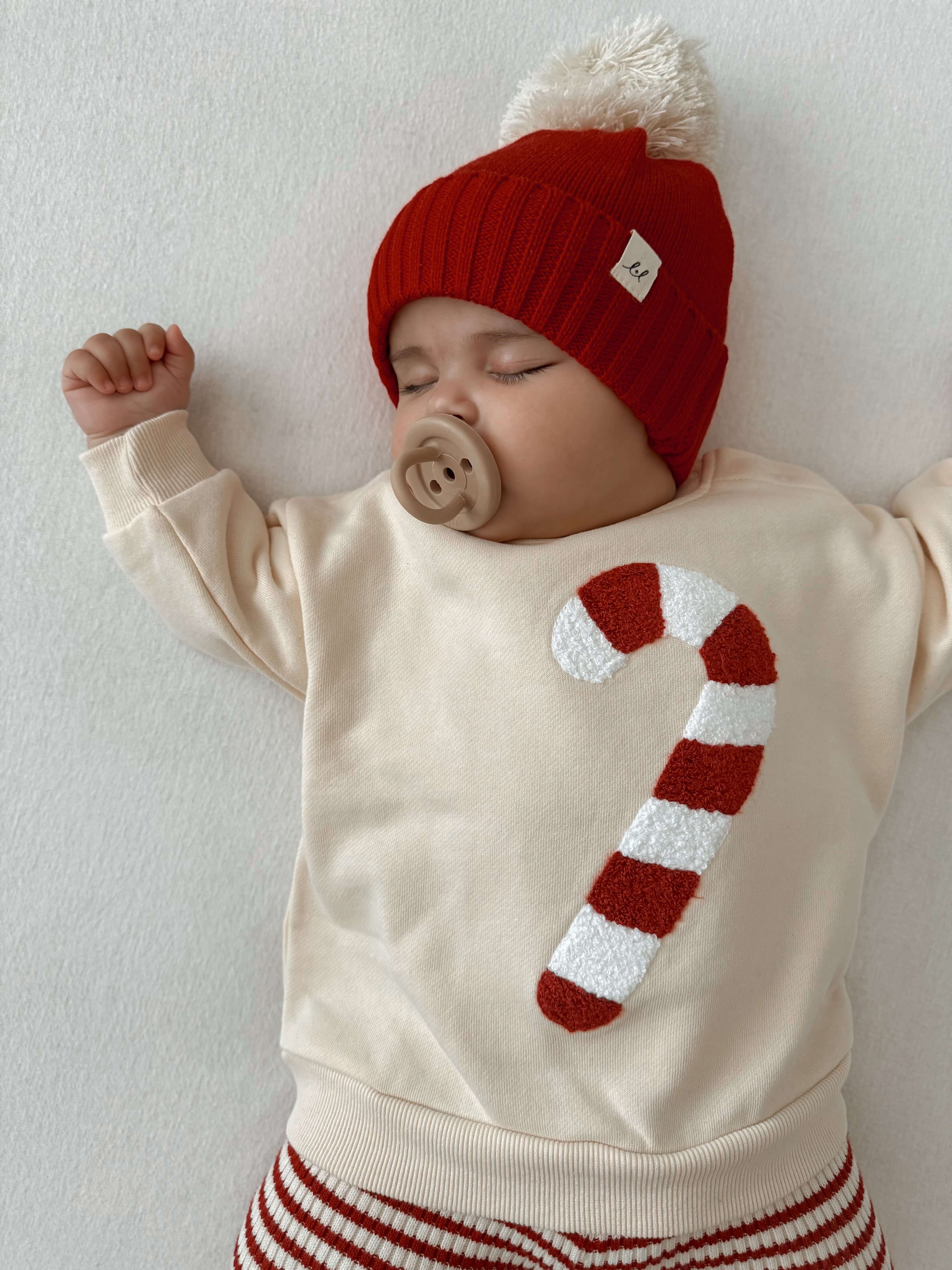 Candy Cane Chenille Pullover | Mom & Baby | Milk & Baby