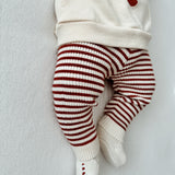 Candy Cane Embroidered Booties