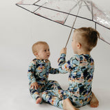 Charli Print | Bamboo Zip Pajamas | Milk & Baby