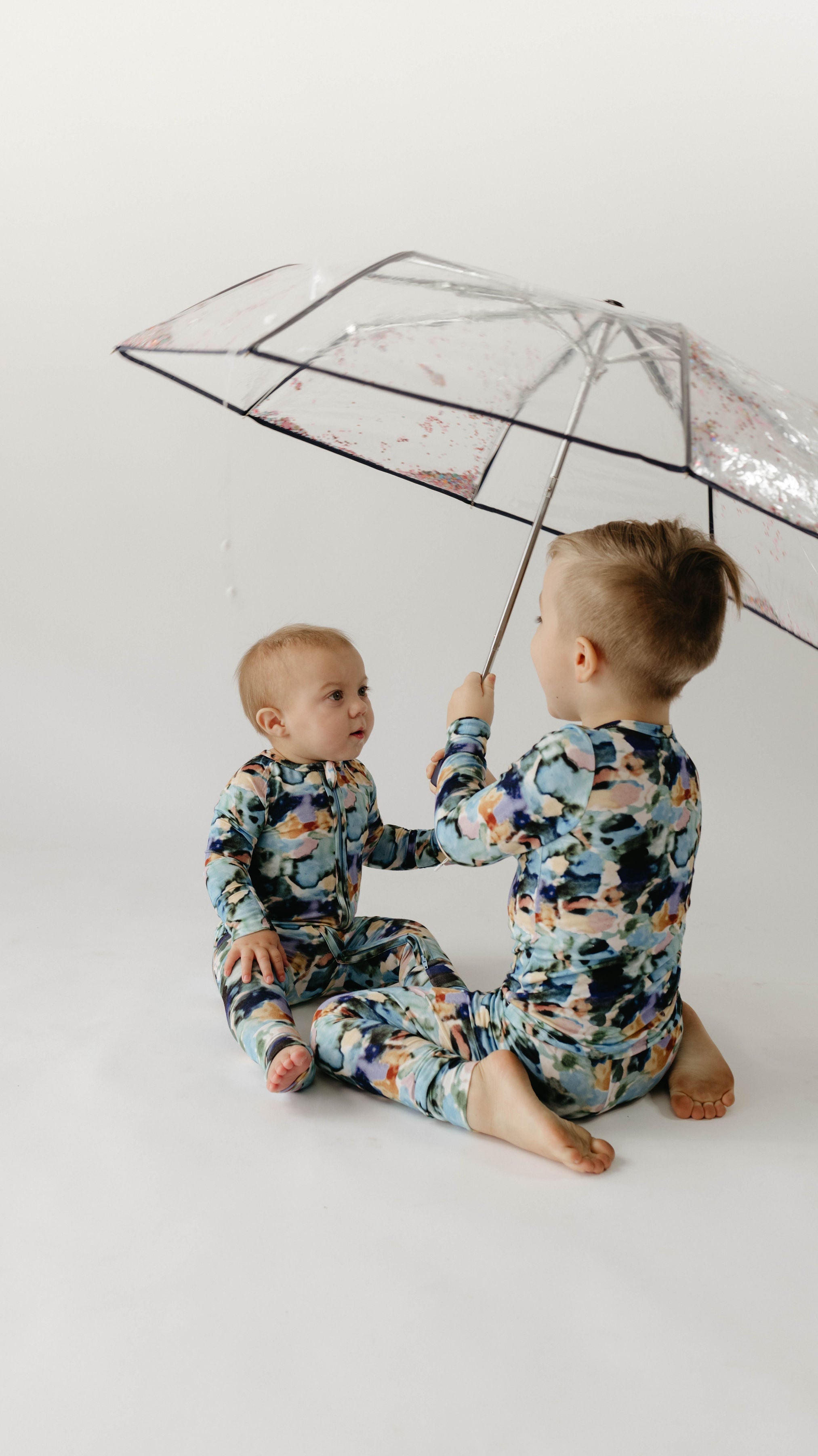 Charli Print | Bamboo Zip Pajamas | Milk & Baby