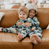 Charli Print | Bamboo Zip Pajamas | Milk & Baby