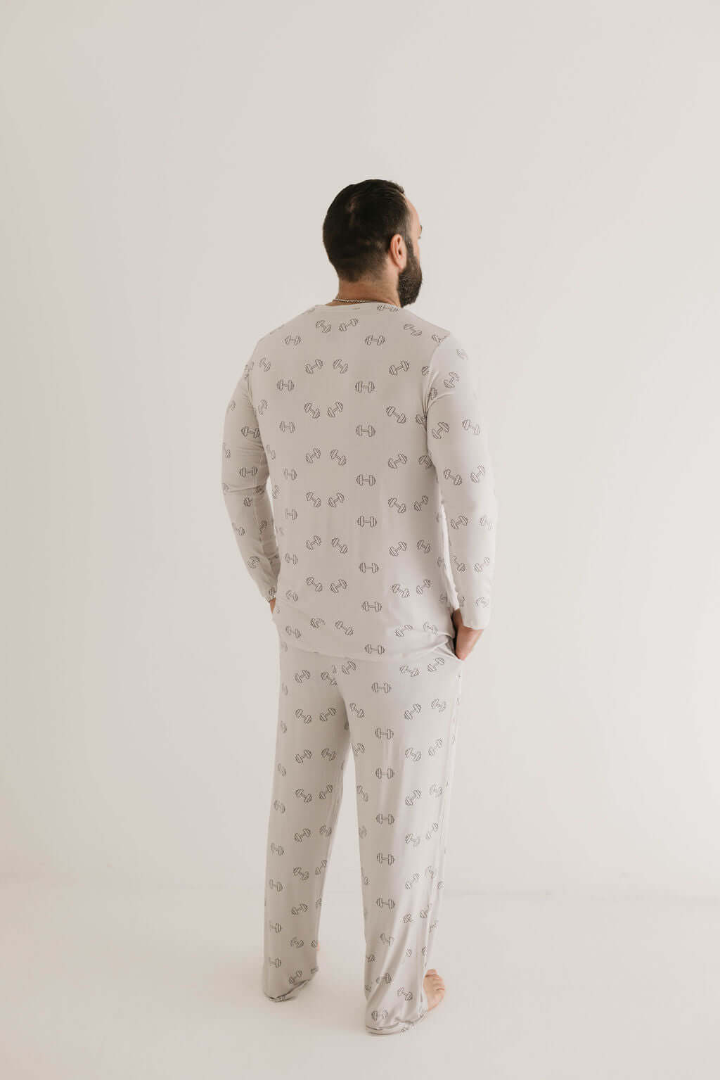 Arm Day | Men's Long Sleeve Bamboo Pajamas | Milk & Baby