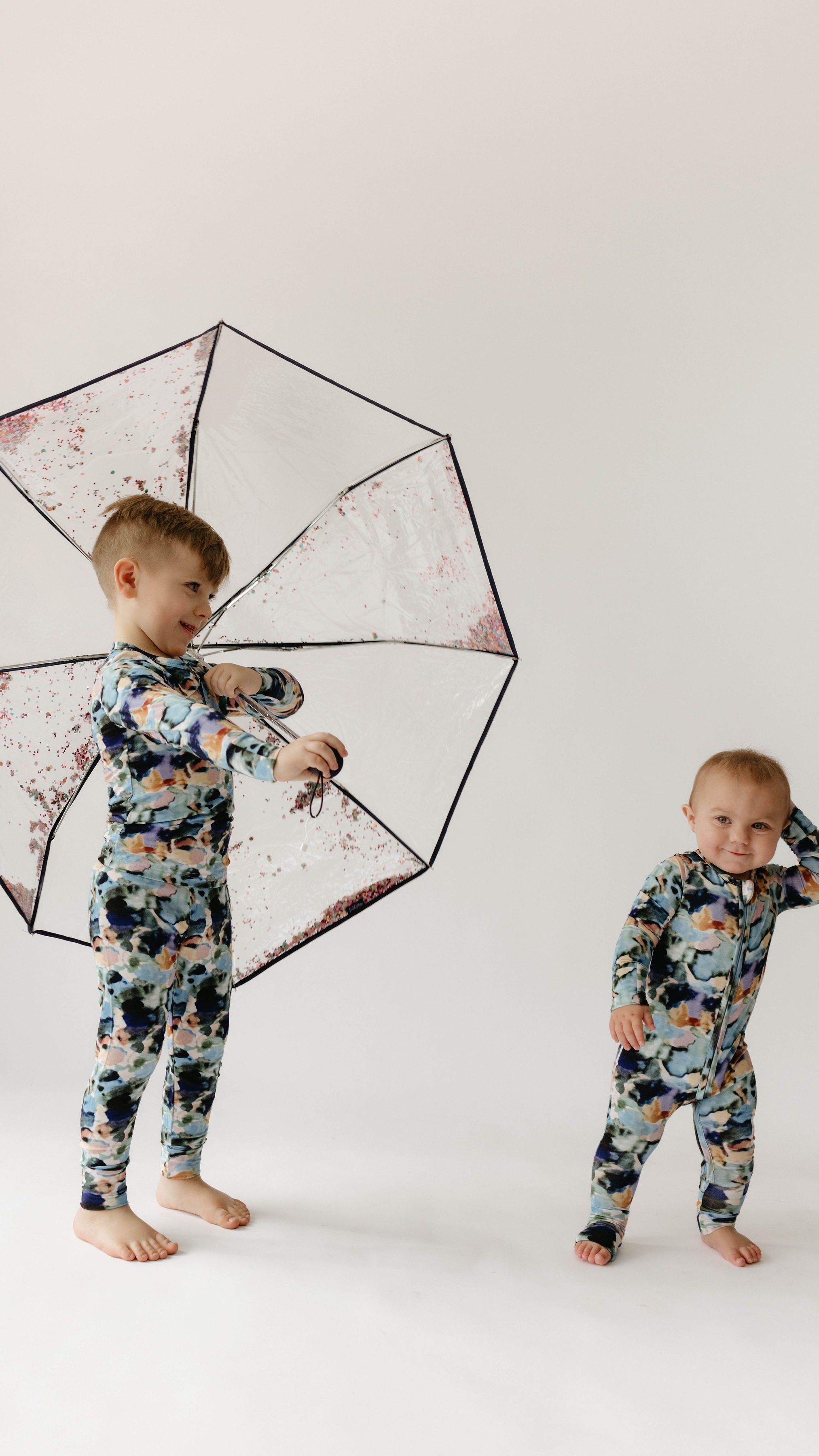 Charli Print | Bamboo Zip Pajamas | Milk & Baby