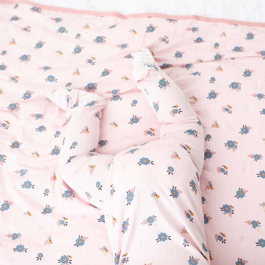 Tiny Blooms Swaddle |Milk & Baby