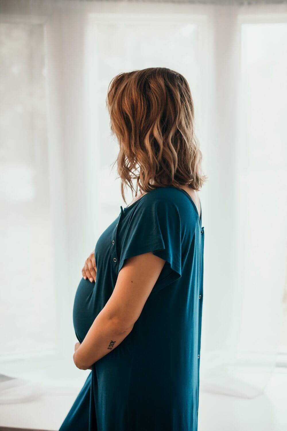 Blue Labor & Delivery Gown | Milk & Baby