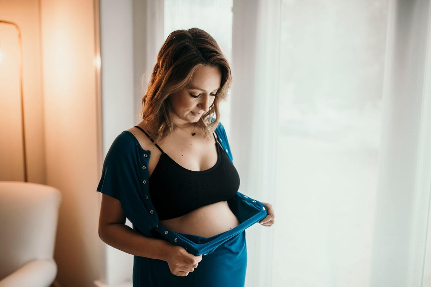 Blue Labor & Delivery Gown | Milk & Baby