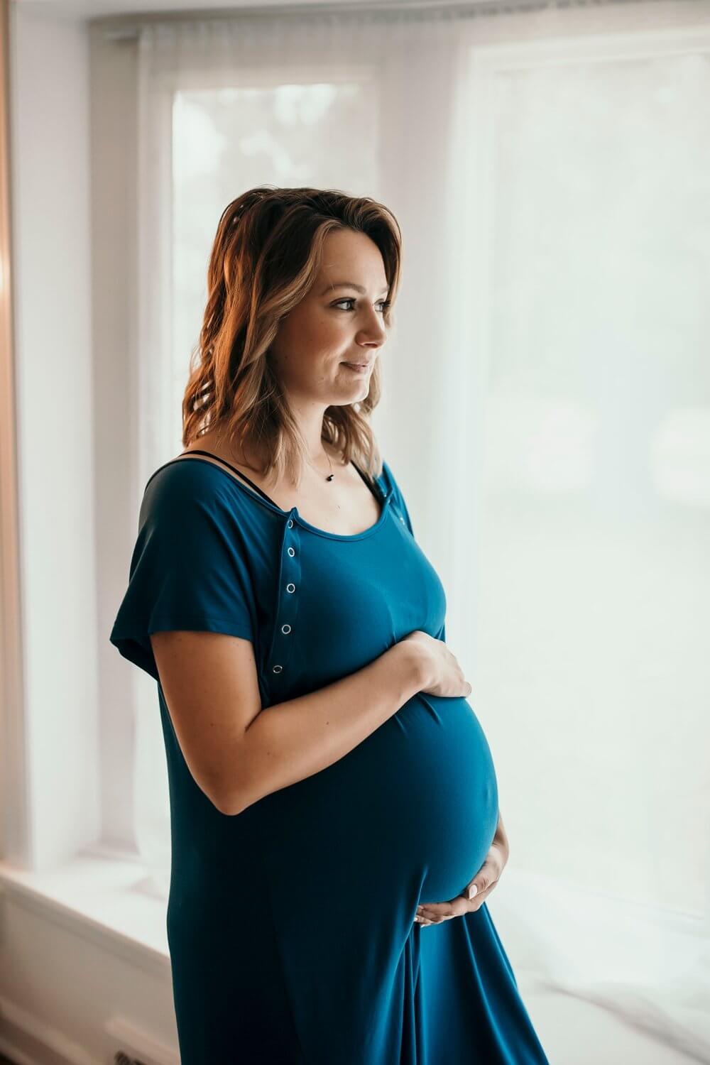 Blue Labor & Delivery Gown | Milk & Baby