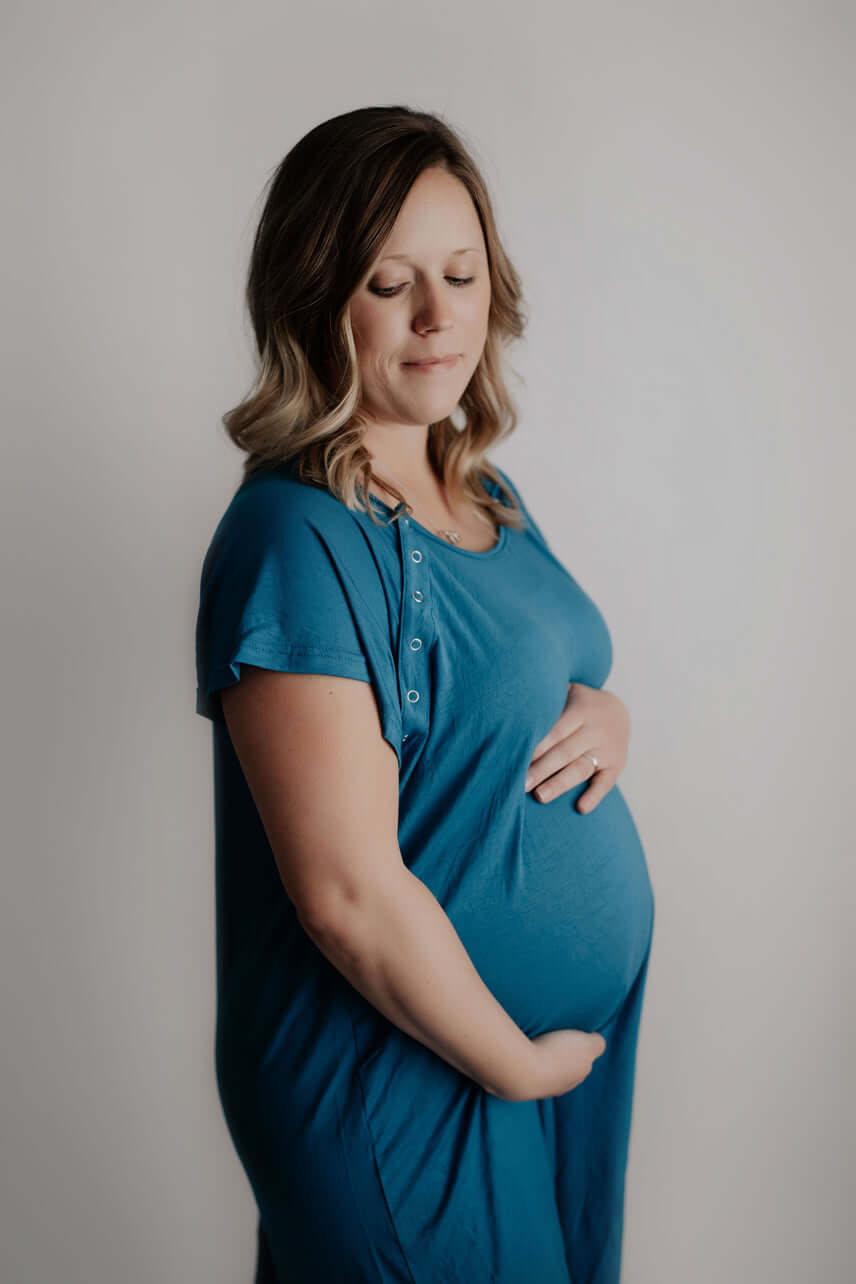 Blue Labor & Delivery Gown | Milk & Baby