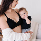 Lace Nursing Bralette in Black - Milk & Baby 