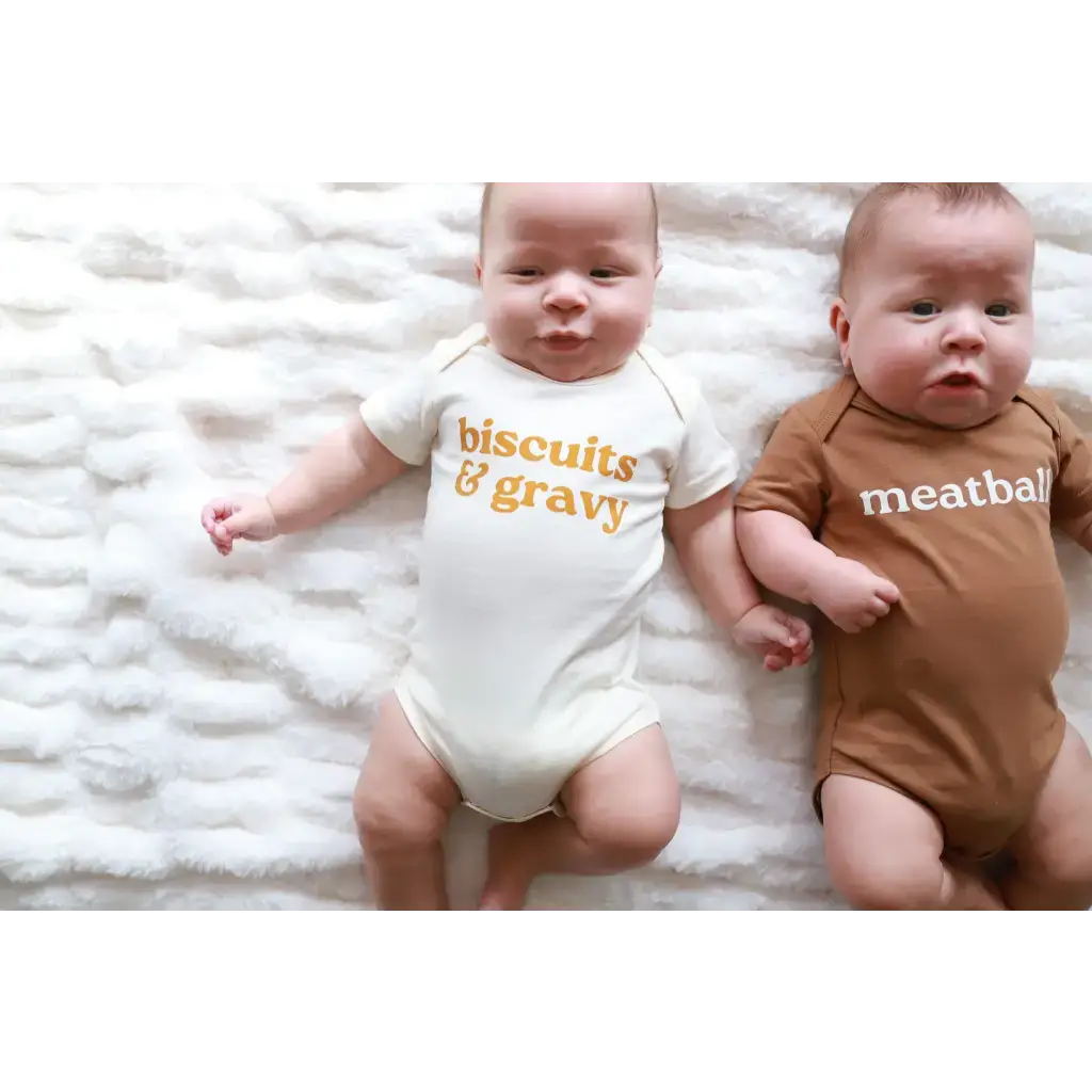 Meatball Organic Cotton Baby Onesie | Milk & Baby