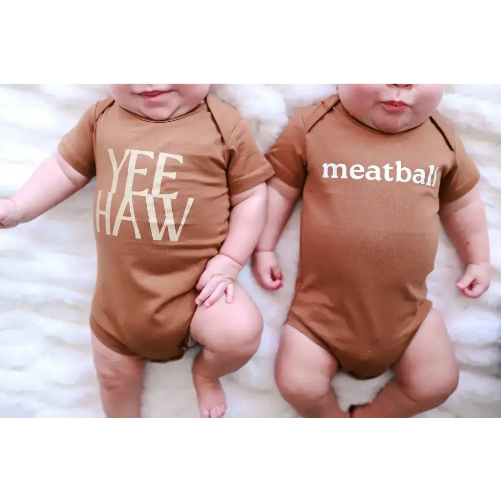 Meatball Organic Cotton Baby Onesie | Milk & Baby