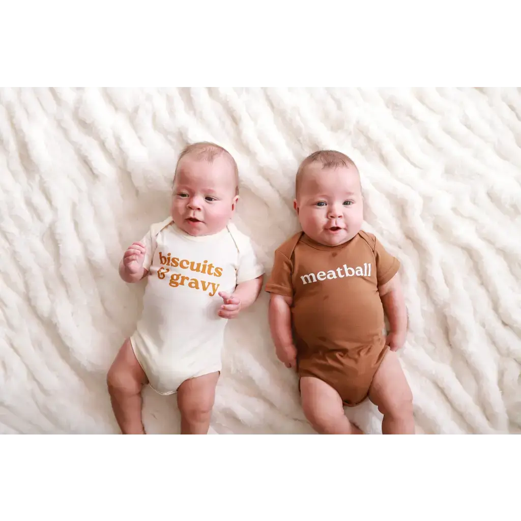 Meatball Organic Cotton Baby Onesie | Milk & Baby