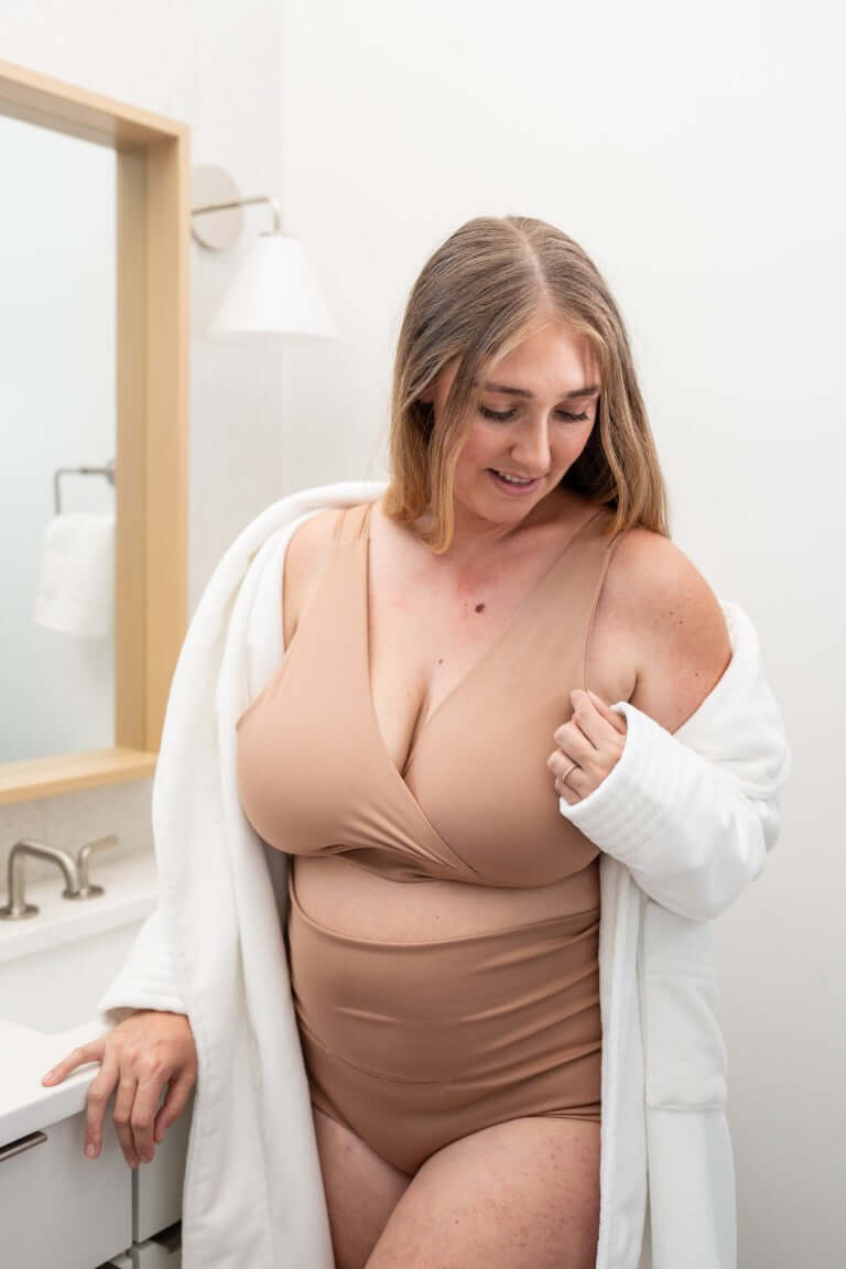 Mocha Mousse FourthWear Postpartum Bralette 3-set + Chest Ice/Heat Pack | Milk & Baby