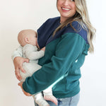 Velour Interior Diagonal Zip Breastfeeding Sweatshirt | Milk & Baby