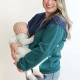 Velour Interior Diagonal Zip Breastfeeding Sweatshirt | Milk & Baby