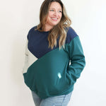 Velour Interior Diagonal Zip Breastfeeding Sweatshirt | Milk & Baby