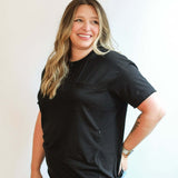 Relaxed Fit Zip Breastfeeding Tee | Milk & Baby