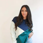 Velour Interior Diagonal Zip Breastfeeding Sweatshirt | Milk & Baby