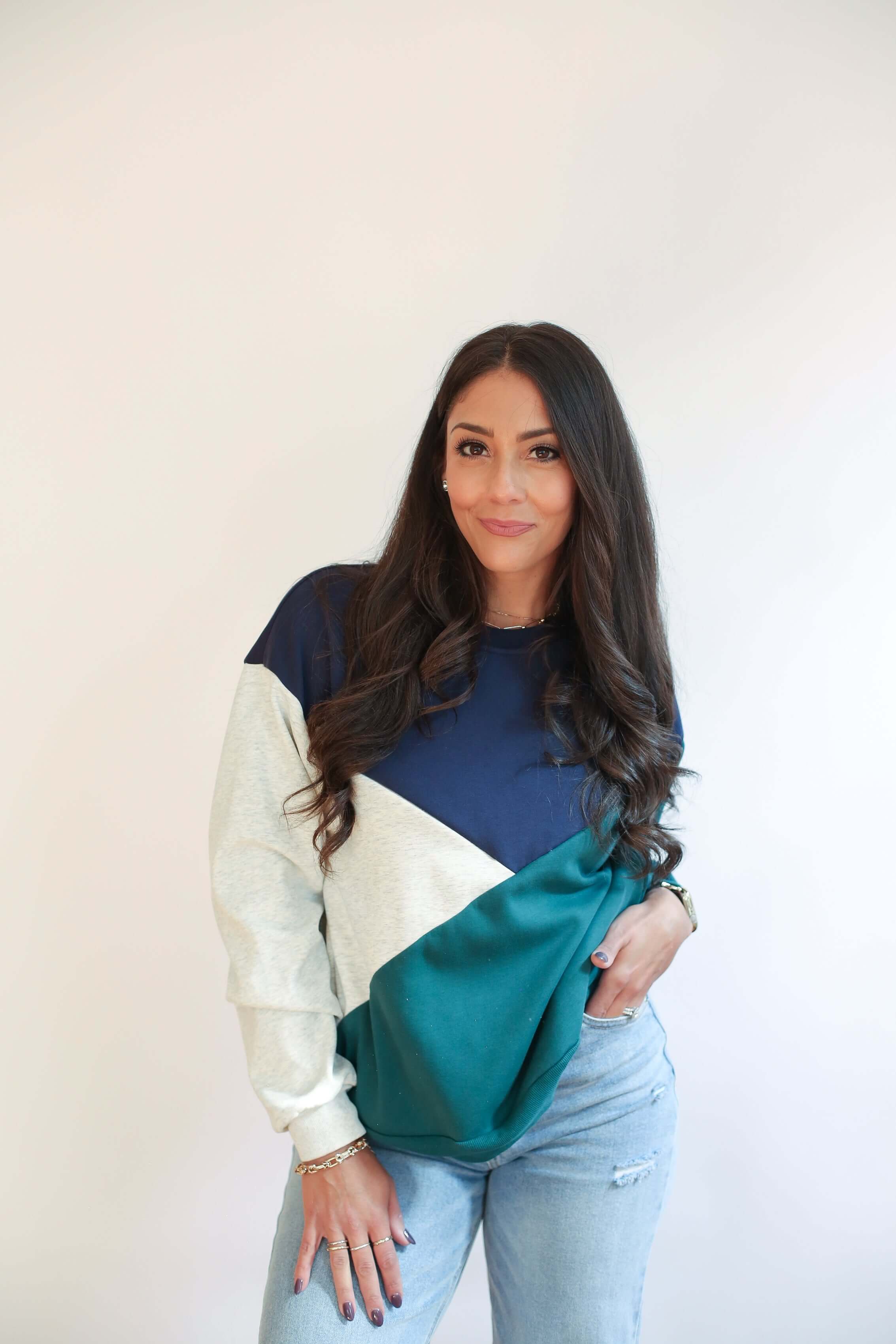 Velour Interior Diagonal Zip Breastfeeding Sweatshirt | Milk & Baby