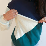 Velour Interior Diagonal Zip Breastfeeding Sweatshirt | Milk & Baby