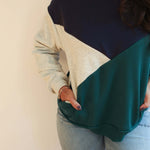 Velour Interior Diagonal Zip Breastfeeding Sweatshirt | Milk & Baby
