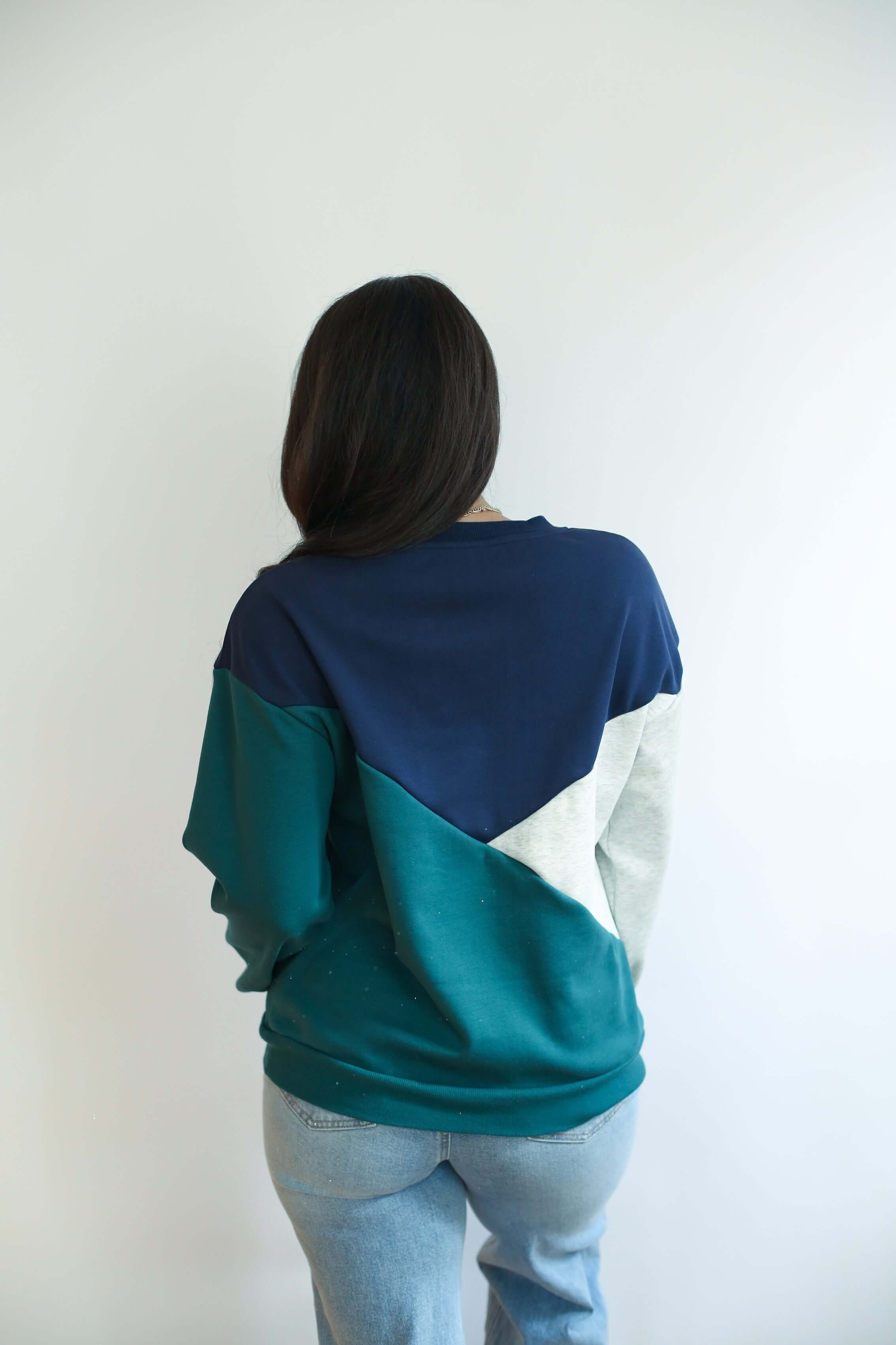 Velour Interior Diagonal Zip Breastfeeding Sweatshirt | Milk & Baby